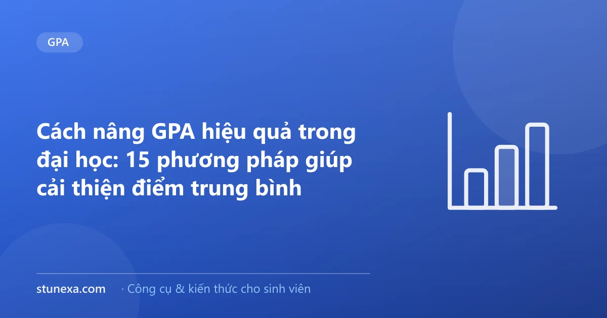 Cách nâng GPA hiệu quả trong đại học: 15 phương pháp giúp cải thiện điểm trung bình