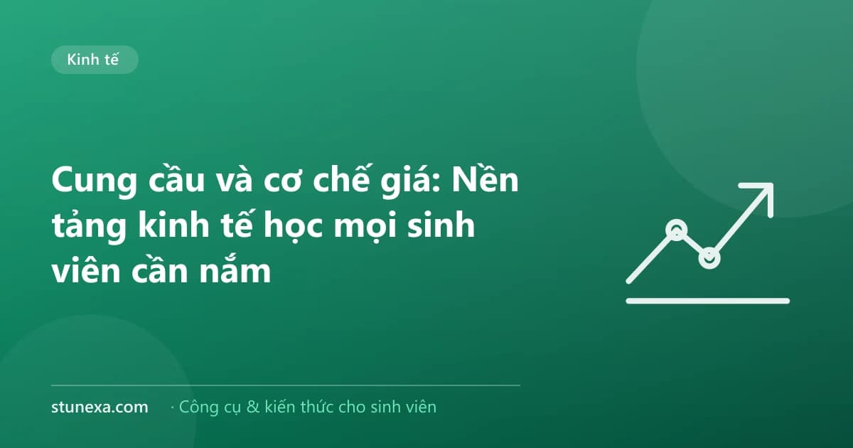 Cung cầu và cơ chế giá: Nền tảng kinh tế học mọi sinh viên cần nắm